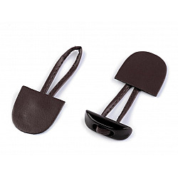 Duffle Coat / Toggle Horn Button Fastener, brown, 2 pr.