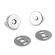 Round Magnetic Snaps Ø10 mm, nickel, 5 set