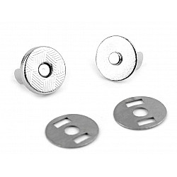 Round Magnetic Snaps Ø10 mm, nickel, 5 set