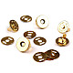 Magnetic Snap Closures Ø15 mm, gold, 5 set