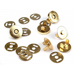 Magnetic Snap Closures Ø18 mm gold, 5 set