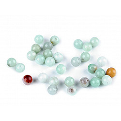 Amazonite glossy synthetic mineral Ø6 mm (package 10 pc.)