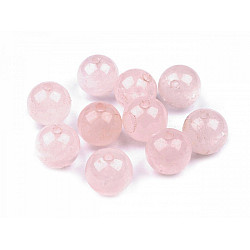 Mineral beads Rose Quartz Crystal Ø10 mm (package 10 pc.)