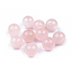 Mineral / Gemstone Beads Rose Quartz Ø8 mm (package 10 pc.)