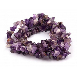 Mineral Chip Beads Amethyst on Nylon String