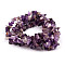 Mineral Chip Beads Amethyst on Nylon String