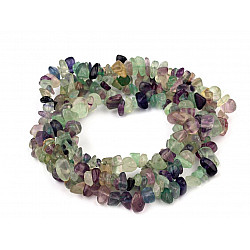 Gemstone Mineral Chips Beads on String Fluorit