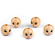 Wooden Beads with Face Ø14 mm, ivory, 10 pc.