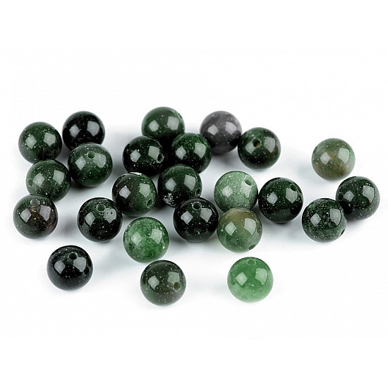 Natural Mineral / Gemstone Beads Moss Agate Ø8 mm (package 10 pc.)