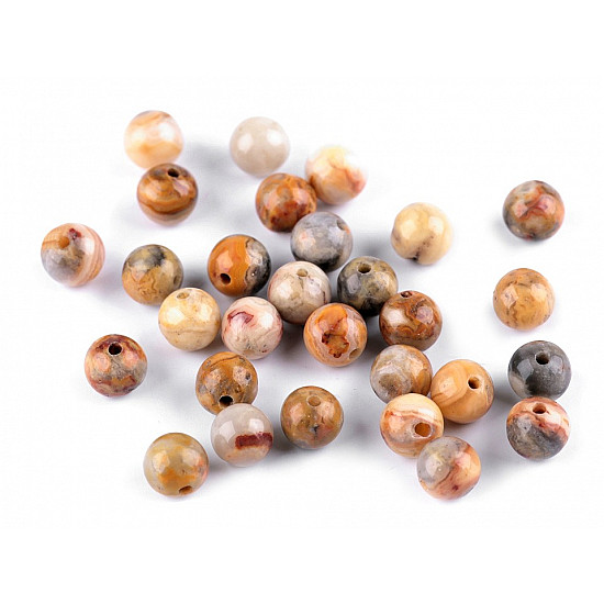 Mineral / Gemstone Beads Yellow Agate Ø6 mm (package 10 pc.)