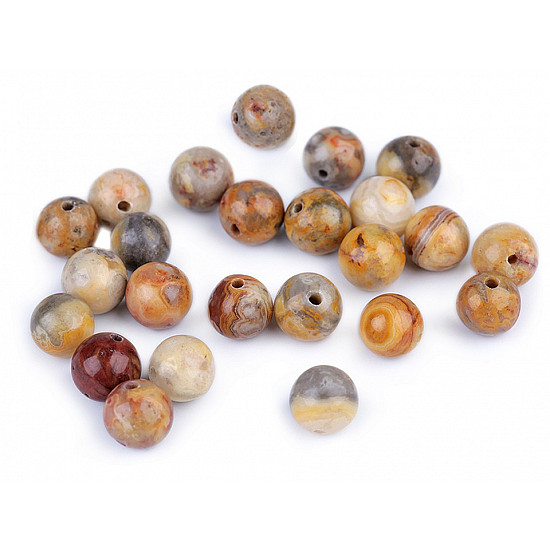 Natural Mineral / Gemstone Beads Yellow Agate Ø8 mm (package 15 pc.)