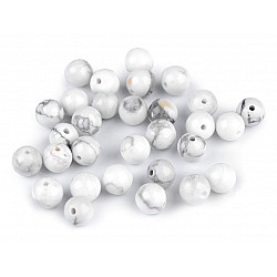 Natural Mineral / Gemstone Beads Howlite Ø6 mm (package 10 pc.)