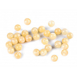 Natural Mineral / Gemstone Beads Yellow Jadeit Ø6 mm (package 16 pc.)