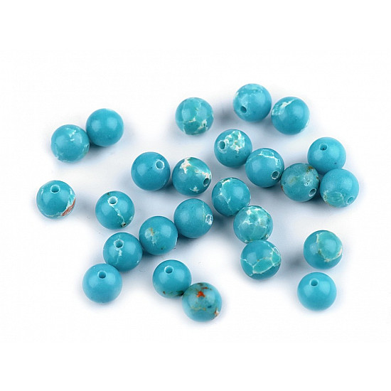 Blue ocean jasper synthetic mineral Ø6 mm (package 10 pc.)