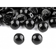 Black Dome Buttons Eyes 15', black, 20 pc.