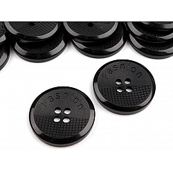 Button Fashion size 40', black, 50 pc.