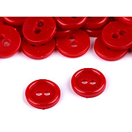 Plastic 2-hole Shirt Buttons size 18', red strawberry, 100 pc.