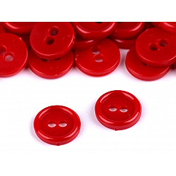 Plastic 2-hole Shirt Buttons size 18', red strawberry, 100 pc.