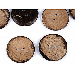 Coconut Buttons size 60" double-sided, natural medium, 5 pc.