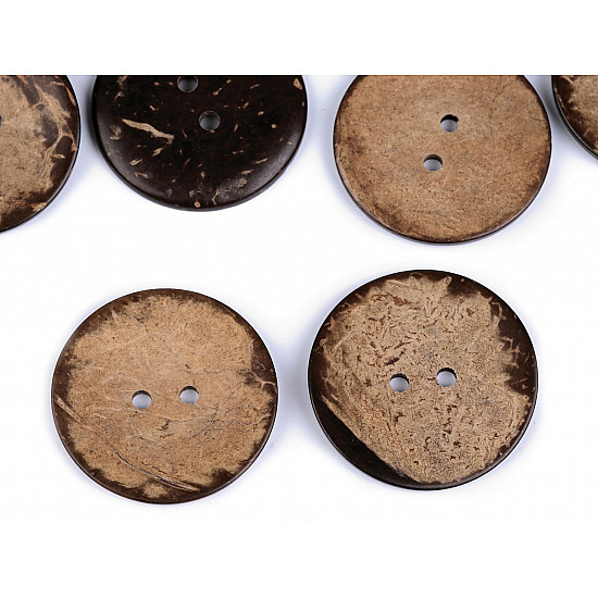 Coconut Buttons size 60 double-sided, natural medium, 5 pc.