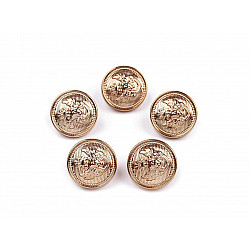 Plastic Shank Button size 26', gold lt., 5 pc.