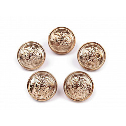 Plastic Shank Button size 34', gold lt., 5 pc.