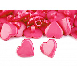 Button Heart size 24', pink, 10 pc.