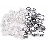 Self-Cover Buttons 20", white, 100 set