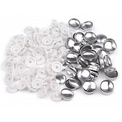 Self-Cover Buttons 20", white, 100 set