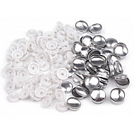 Self-Cover Buttons 24", white, 100 set