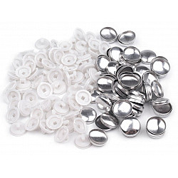 Self-Cover Buttons 24", white, 100 set