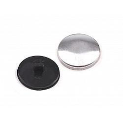 Self-cover Button 40', black, 20 set