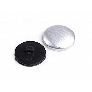 Self Cover Button size 44', black, 20 set