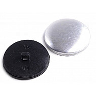 Self Cover Button size 60', black, 10 set