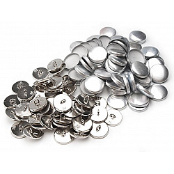 Self-cover all metal Button 36', nickel, 100 set