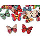 Decorative Wooden Button Butterfly, mix, 10 pc.