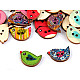 Wooden Decorative Button Bird, mix, 10 pc.