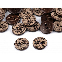 Coconut Button size 24' flower, natural medium, 10 pc.