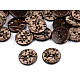 Coconut Button size 24 flower, natural medium, 10 pc.