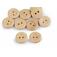 Wooden Buttons size 20'', natural light, 10 pc.