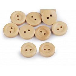 Wooden Buttons size 20'', natural light, 10 pc.