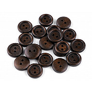 Wooden Button size 20', darkbrown, 20 pc.