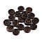 Wooden Button size 20', darkbrown, 20 pc.