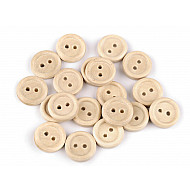 Wooden Button size 20', natural light, 20 pc.