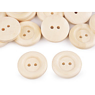 Wooden Buttons size 36", natural light, 50 pc.