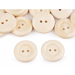 Wooden Buttons size 36", natural light, 50 pc.