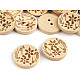 Wooden Button size 32 Flowers, ivory, 50 pc.