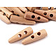 Wood Horn Toggle Button 40 mm, ivory, 5 pc.