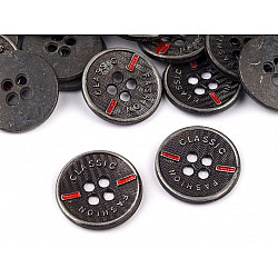 Metal Button Classic size 26', nickel antik, 50 pc.