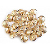 Metal Button size 28', gold, 5 pc.